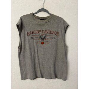 Harley-Davidson Mens Sleeveless Gray Tank Top X-Large